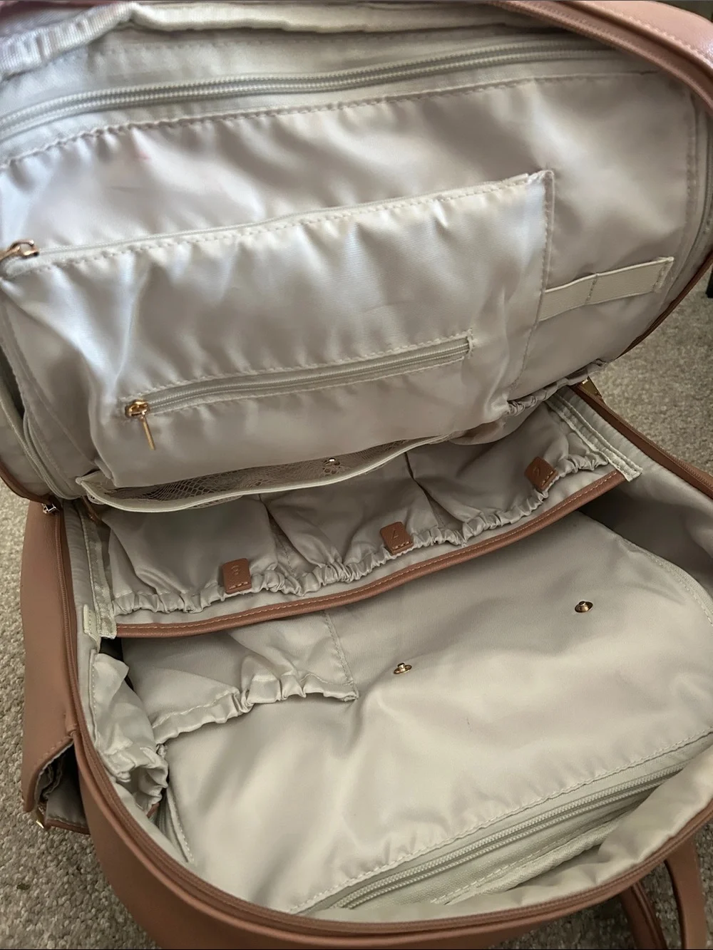 Ayla & Co Caffe Vegan Leather Diaper Bag